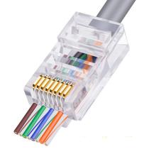 Conectores de passagem Yankok RJ45 Cat5e 8P8C (pacote com 100)