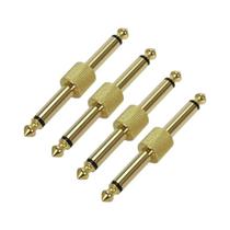Conectores De Pedal De Efeito Para Guitarra 6.35mm 1/4" Macho Para Macho, Pacote Com 4 Peças Rowin Conectores De Pedal De Efeito Para Guitarra 6.35mm 1/4" Macho Para Macho, Pacote Com 4 Peças Rowin
