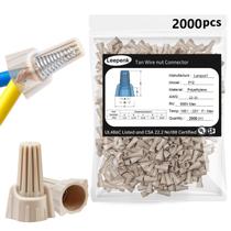 Conectores de porcas de arame LEEPENK 2000PCS P12 22-10AWG Tan Conectores de porcas de arame LEEPENK 2000PCS P12 22-10AWG Tan