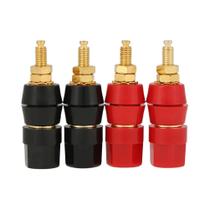 Conectores De Terminal De Áudio Plug Banana Preto E Vermelho 4mm Adaptador Jack 4 10 PCS Conectores De Terminal De Áudio Plug Banana Preto E Vermelho 4mm Adaptador Jack 4 10 PCS
