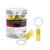 Conectores elétricos HKS Ring Terminals 12-10 AWG 50 unidades