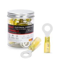 Conectores elétricos HKS Ring Terminals 5/16 Amarelo 12-10 AWG