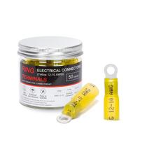 Conectores elétricos HKS Ring Terminals 8 Yellow 12-10 AWG