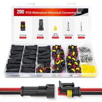 Conectores Elétricos Nilight - Conjunto com 200 Peças (2 pinos) para Carro e Caminhão