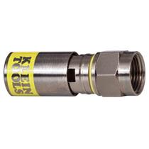 Conectores F de compressão Klein Tools VDV812-612 RG6/6Q Coax, pacote com 50 Conectores F de compressão Klein Tools VDV812-612 RG6/6Q Coax, pacote com 50