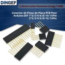 Conectores Fêmea Empilháveis 10PCS 2.54mm Pernas Longas 11MM Para Conector De Placa Arduino 2P-20P Conectores Fêmea Empilháveis 10PCS 2.54mm Pernas Longas 11MM Para Conector De Placa Arduino 2P-20P