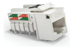 Conectores femea keystone sohoplus cat5e t568a/b - branco Conectores femea keystone sohoplus cat5e t568a/b - branco