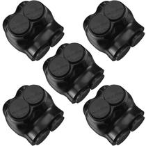 Conectores isolados de vários cabos Saysurey, 2 portas, pretos, 5 unidades Conectores isolados de vários cabos Saysurey, 2 portas, pretos, 5 unidades