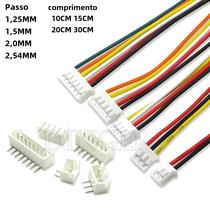 Conectores JST 1.25, ZH 1.5, PH 2.0 e XH 2.54 - Kits com 2 a 10 Pinos (Macho e Fêmea)