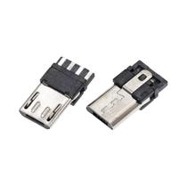 Conectores Micro USB Macho 5/10/20 Pcs Com Carcaça Plástica 2p/4p/5Pin Jack Plug Terminais