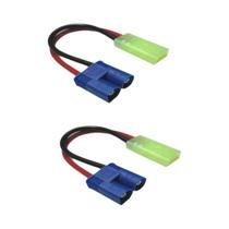 Conectores para bateria rc, 2pcs, ec3 macho fêmea para decanos xt30 ec2 mini tamiya mpx tamiya