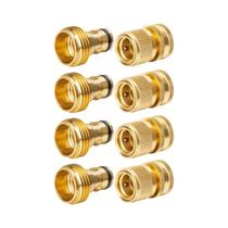 Conectores Rápidos De Latão Reforçado Para Mangueira De Jardim 4 Peças 8 Peças 3/4 Polegadas Conectores Rápidos De Latão Reforçado Para Mangueira De Jardim 4 Peças 8 Peças 3/4 Polegadas
