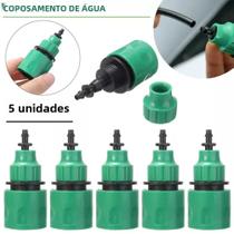 Conectores Rápidos para Tubo de Água - 5 Peças para Irrigação por Gotejamento