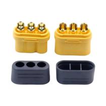 Conectores RC De 3,5mm Com 3 Núcleos, 10 Peças, Plugue MR60 Com Capa Protetora E Interface Isolada