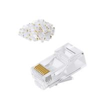 Conectores RJ45 CableCreation Cat6, pacote com 100 unidades, transparentes