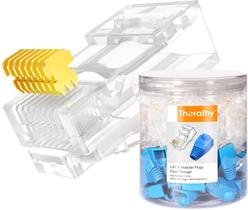 Conectores RJ45 Therathy Cat 6 Pass Through UTP Network Plug Conectores RJ45 Therathy Cat 6 Pass Through UTP Network Plug