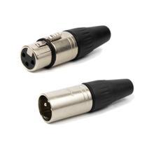 Conectores Roxtone XP3FM XLR Par Macho e Femea em Linha