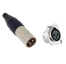 Conectores santo angelo 6 xlr macho linha e 4 femea painel