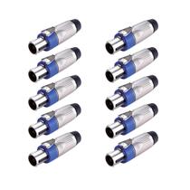 Conectores Speakon Seetronic SLT4FX de 4 pinos Kit com 10