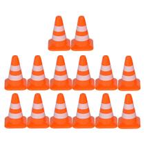 Cones de construção de brinquedos STOBOK Miniature Road Cone Orange 14 unidades