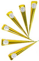 Cones de cor de cabelo Henna ALMAS, marrom avermelhado, 30 g, pacote com 6 Cones de cor de cabelo Henna ALMAS, marrom avermelhado, 30 g, pacote com 6