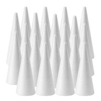 Cones de espuma artesanais FFChuanhe, 7,9 x 2,9 polegadas brancos, pacote com 20