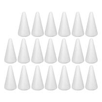 Cones de espuma Crafjie 5,3 x 9,4 cm, pacote com 20, poliestireno branco