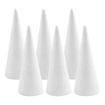 Cones de espuma Crafjie para artes e ofícios de bricolage (10,4 x 34,5 cm, pacote com 6)