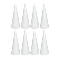 Cones de espuma Craft Crafjie 9,7 x 9,5 cm, pacote com 8 unidades, branco, faça você mesmo