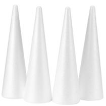 Cones de espuma YURN Craft 12x39 cm, pacote com 4 para artesanato Cones de espuma YURN Craft 12x39 cm, pacote com 4 para artesanato
