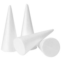 Cones de espuma YURN Craft, pacote com 4, 9,5 x 3,8 cm para artesanato Cones de espuma YURN Craft, pacote com 4, 9,5 x 3,8 cm para artesanato