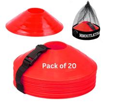 Cones de futebol MMOutlets para treinamento com bolsa de malha e alça vermelha