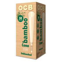 Cones de papel enrolados pré-laminados OCB Bamboo Unbleached 1-1/4