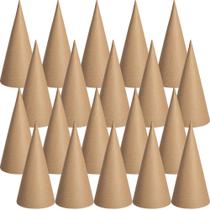 Cones de papel Kraft Maché RunNico, 20 peças de espessura, 15x7 cm