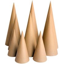 Cones de papel machê com fundo aberto LAIAMER para artesanato, 9 unidades