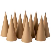 Cones de papel machê Ruisky 25 cm, papelão, 10 peças, marrom Cones de papel machê Ruisky 25 cm, papelão, 10 peças, marrom