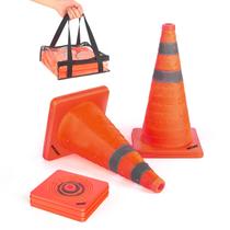 Cones de segurança de trânsito BATTIFE de 18 polegadas laranja pacote com 2 Cones de segurança de trânsito BATTIFE de 18 polegadas laranja pacote com 2