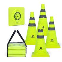 Cones de segurança de trânsito dobráveis RoadHero 18 cm, pacote com 4