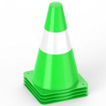 Cones de segurança de trânsito Intech de 9 polegadas com gola reflexiva (pacote com 4) Cones de segurança de trânsito Intech de 9 polegadas com gola reflexiva (pacote com 4)