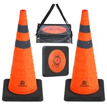 Cones de segurança de trânsito RoadHero de 28 polegadas com gola reflexiva