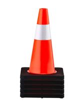 Cones de segurança VEVOR 45 cm de altura em PVC laranja com gola reflexiva