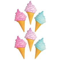 Cones de sorvete infláveis inflam o sortimento de 36 cm (pacote com 6)