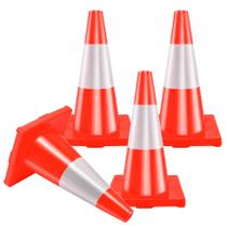 Cones de trânsito RELIANCER 18 cm, PVC, estacionamento rodoviário, 4 unidades Cones de trânsito RELIANCER 18 cm, PVC, estacionamento rodoviário, 4 unidades