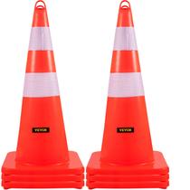Cones de trânsito VEVOR Safety 6x28cm PVC laranja com reflexivo