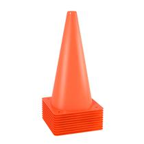 Cones de treinamento de futebol MDTMR 30 cm laranja, 10 pacotes