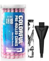 Cones King Size SafeDelux, pacote com 100, com tubo de vidro hermético Cones King Size SafeDelux, pacote com 100, com tubo de vidro hermético