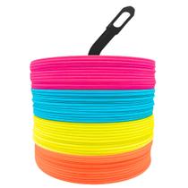 Cones Planos LEZER 6" Conjunto de 48 Marcadores para Treinamento de Futebol Cones Planos LEZER 6" Conjunto de 48 Marcadores para Treinamento de Futebol