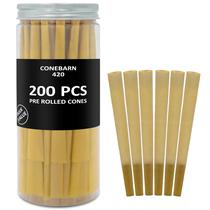 Cones pré-laminados, pacote com 200 cones naturais não branqueados, clássicos, king size