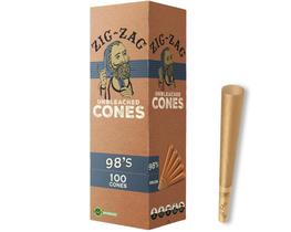 Cones pré-laminados ZIG-ZAG 98, tamanho 98, não branqueados, pacote com 100 Cones pré-laminados ZIG-ZAG 98, tamanho 98, não branqueados, pacote com 100