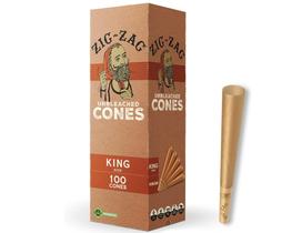 Cones pré-laminados ZIG-ZAG King Size não branqueados (pacote com 100) Cones pré-laminados ZIG-ZAG King Size não branqueados (pacote com 100)